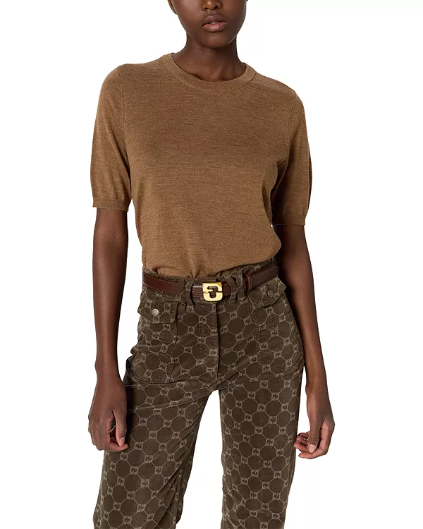 Топ Эльзы из мериносовой шерсти с пышными рукавами Gerard Darel, бежевый
Топ Эльзы из мериносовой шерсти с пышными рукавами Gerard Darel, бежевый