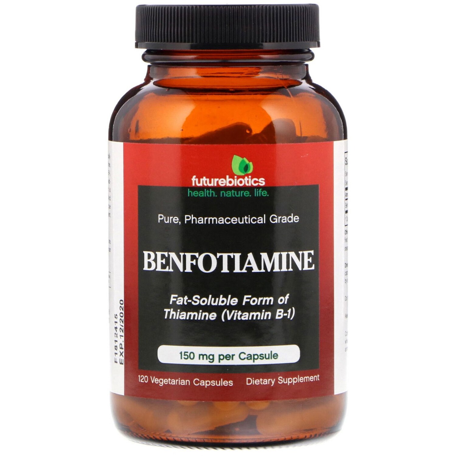 FutureBiotics Benfotiamine Fat-Soluble Form of Thiamine(Vitamin B-1) 120 Vegetarian Capsules
FutureBiotics Benfotiamine Fat-Soluble Form of Thiamine(Vitamin B-1) 120 Vegetarian Capsules