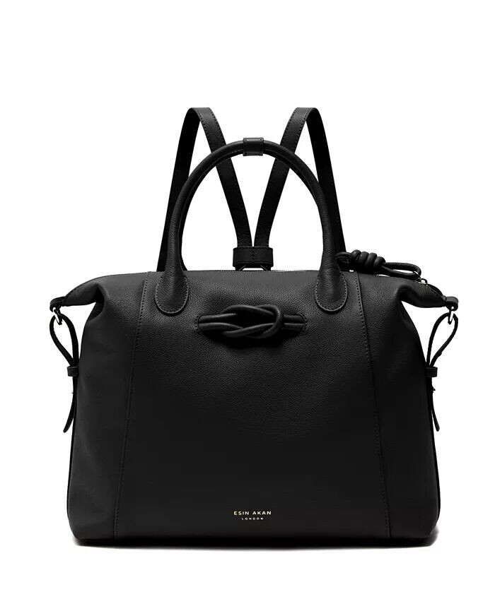 Большой кожаный рюкзак-тоут Wimbledon Esin Akan, черный
Большой кожаный рюкзак-тоут Wimbledon Esin Akan, черный
