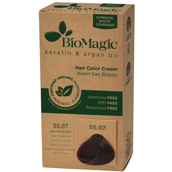 Краска для волос темный шоколадный коричневый 55.07, 250 г Biomagic Keratin&Argan oil, цвет czekoladowy brąz 55.07
Краска для волос темный шоколадный коричневый 55.07, 250 г Biomagic Keratin&Argan oil, цвет czekoladowy brąz 55.07