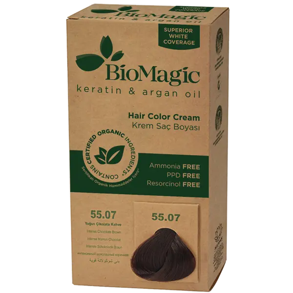 Краска для волос темный шоколадный коричневый 55.07, 250 г Biomagic Keratin&Argan oil, цвет czekoladowy brąz 55.07
Краска для волос темный шоколадный коричневый 55.07, 250 г Biomagic Keratin&Argan oil, цвет czekoladowy brąz 55.07