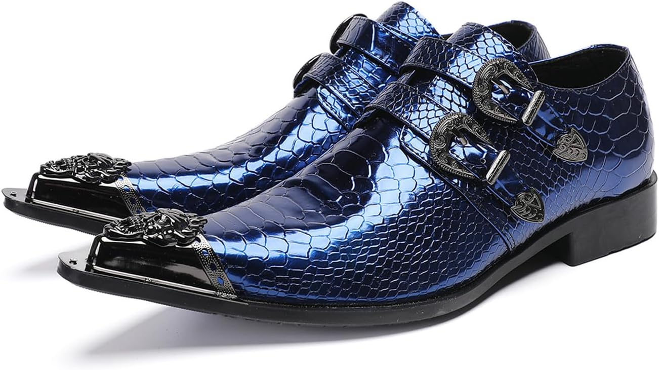 Мужские роскошные туфли Santimon из лакированной кожи - текстура под кожу змеи, металлический заостренный носок, лоферы с металлической пряжкой Стиль «монах», формальные туфли с акцентом на пряжку для свадьбы, вечеринки или выступления певца, си...
Мужские роскошные туфли Santimon из лакированной кожи - текстура под кожу змеи, металлический заостренный носок, лоферы с металлической пряжкой Стиль «монах», формальные туфли с акцентом на пряжку для свадьбы, вечеринки или выступления певца, си...