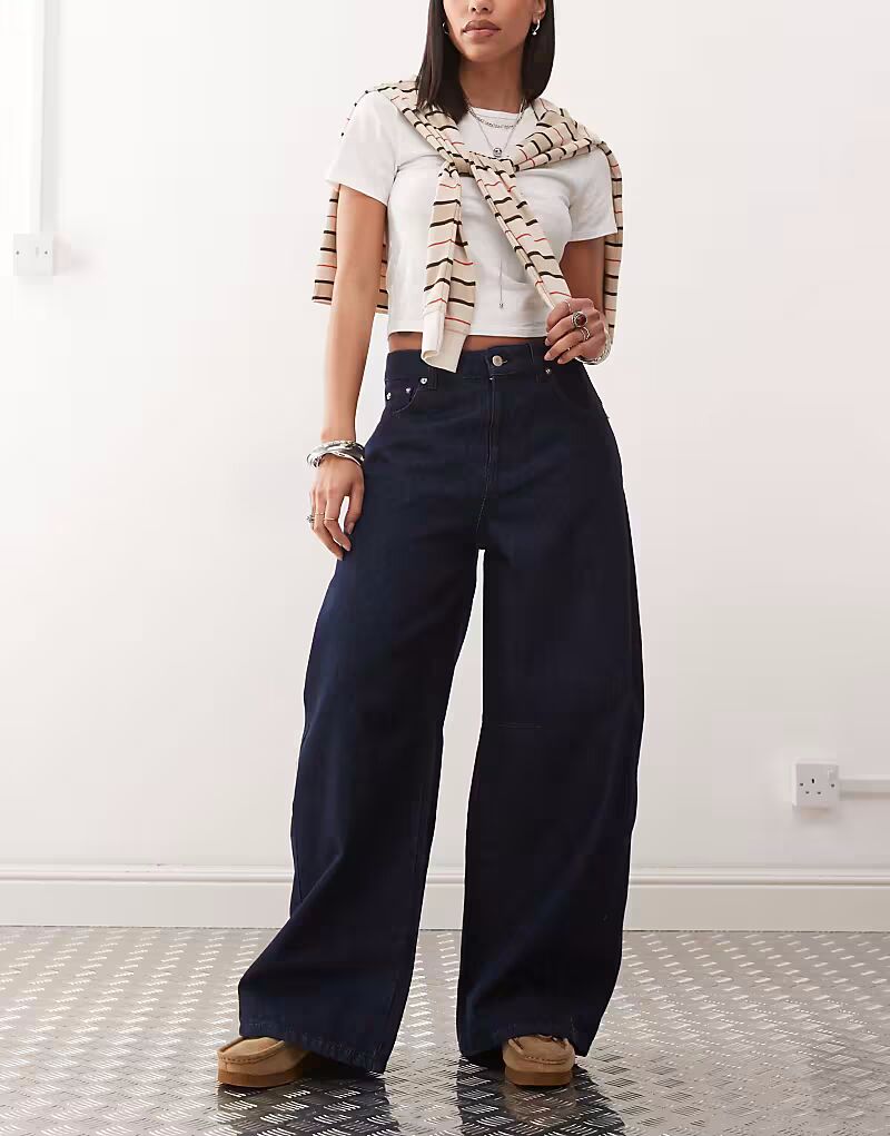 Реставрированные винтажные джинсы-бочонки широкого кроя цвета индиго Reclaimed Vintage
Реставрированные винтажные джинсы-бочонки широкого кроя цвета индиго Reclaimed Vintage