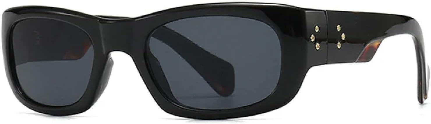 Солнцезащитные очки в стиле панк с прямоугольными заклепками для мужчин, винтажные женские солнцезащитные очки с защитой от УФ-излучения UV400 TVTBBVV, Black Leopard Grey
Солнцезащитные очки в стиле панк с прямоугольными заклепками для мужчин, винтажные женские солнцезащитные очки с защитой от УФ-излучения UV400 TVTBBVV, Black Leopard Grey