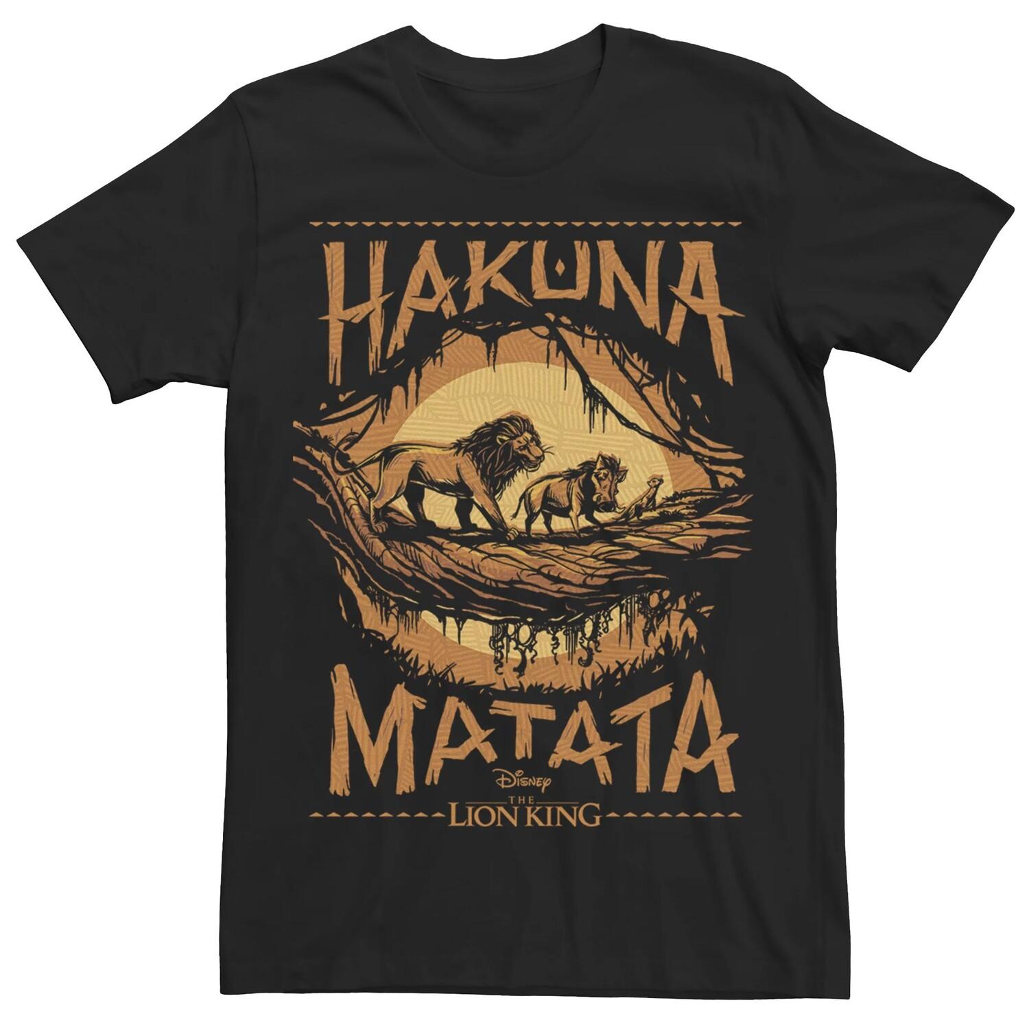 Мужская футболка с рисунком «Hakuna Matata» Король Лев Disney, черный
Мужская футболка с рисунком «Hakuna Matata» Король Лев Disney, черный