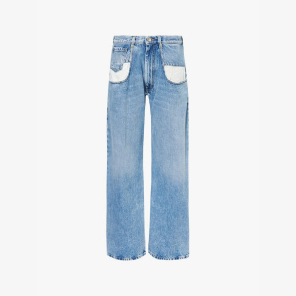 Джинсы свободного кроя с эффектом потертости и прямыми штанинами Maison Margiela, синий
Джинсы свободного кроя с эффектом потертости и прямыми штанинами Maison Margiela, синий