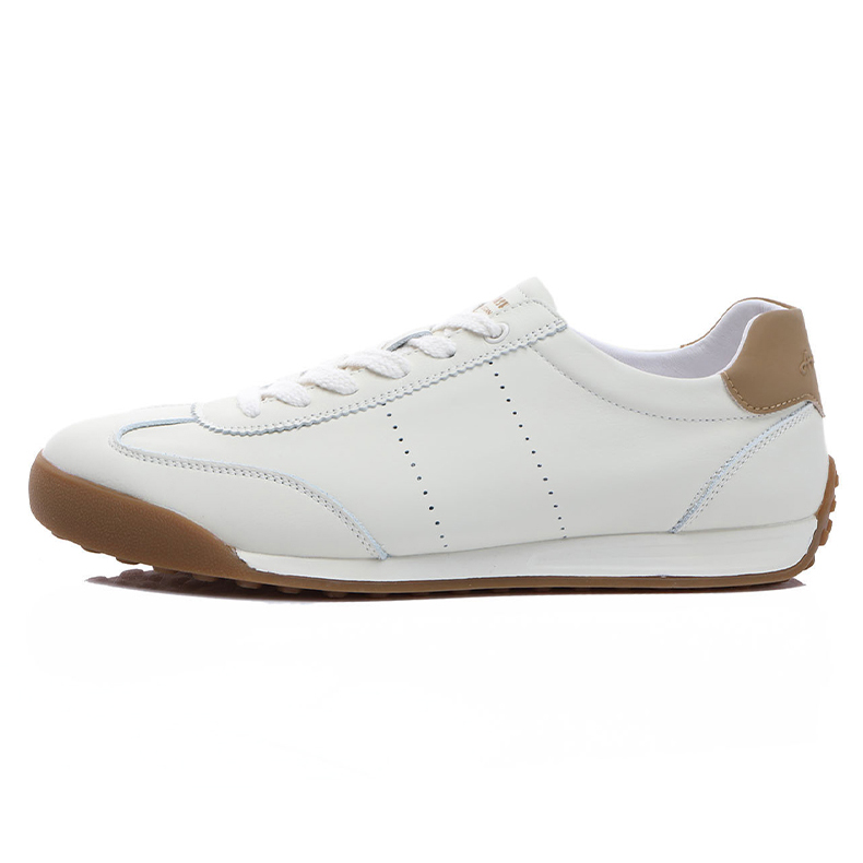 Devanro Скользоустойчивые износостойкие дышащие мужские скейтерские кеды лоу-топ бело-коричневые, цвет White Brown 
Devanro Скользоустойчивые износостойкие дышащие мужские скейтерские кеды лоу-топ бело-коричневые, цвет White Brown