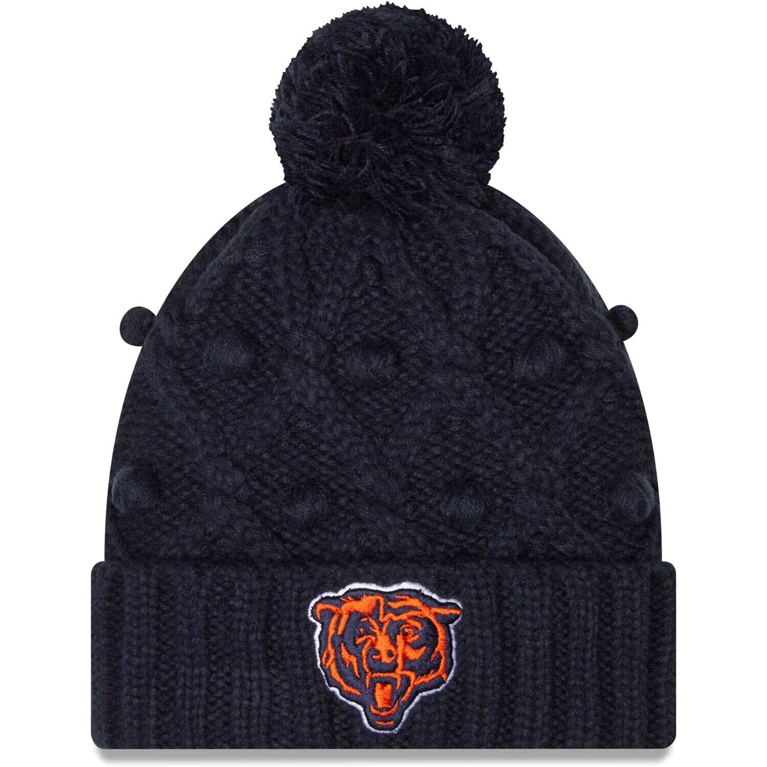 Женская темно-синяя вязаная шапка New Era Chicago Bears с манжетами и помпоном New Era
Женская темно-синяя вязаная шапка New Era Chicago Bears с манжетами и помпоном New Era