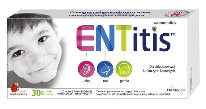 Пастилки ENTitis Smak Truskawkowy, 30 шт
Пастилки ENTitis Smak Truskawkowy, 30 шт