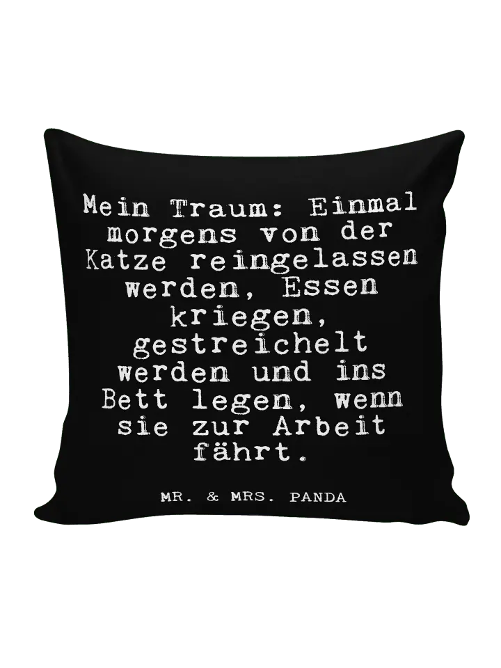 Подушка Mr & Mrs Panda 40x40 Mein Traum Einmal morgens, черный
Подушка Mr & Mrs Panda 40x40 Mein Traum Einmal morgens, черный