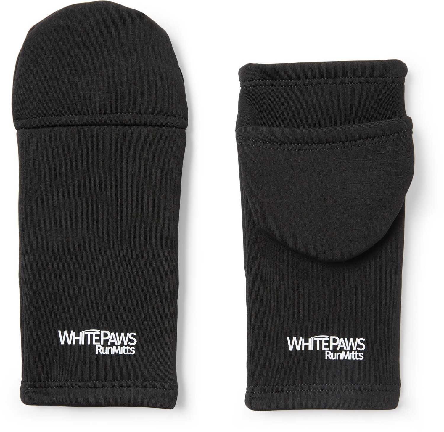 Ветро- и водостойкие варежки WhitePaws RunMitts, черный 
Ветро- и водостойкие варежки WhitePaws RunMitts, черный