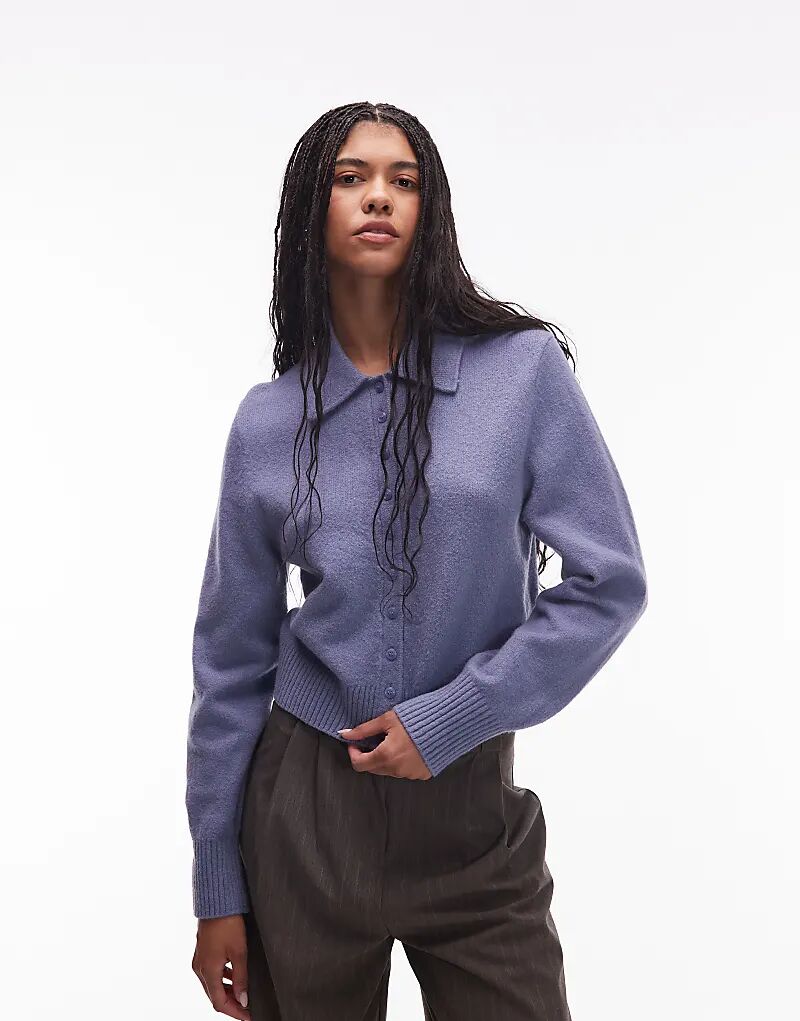 & Other Stories Вязаный кардиган с воротником и пуговицами спереди в меланжевом синем цвете
& Other Stories Вязаный кардиган с воротником и пуговицами спереди в меланжевом синем цвете