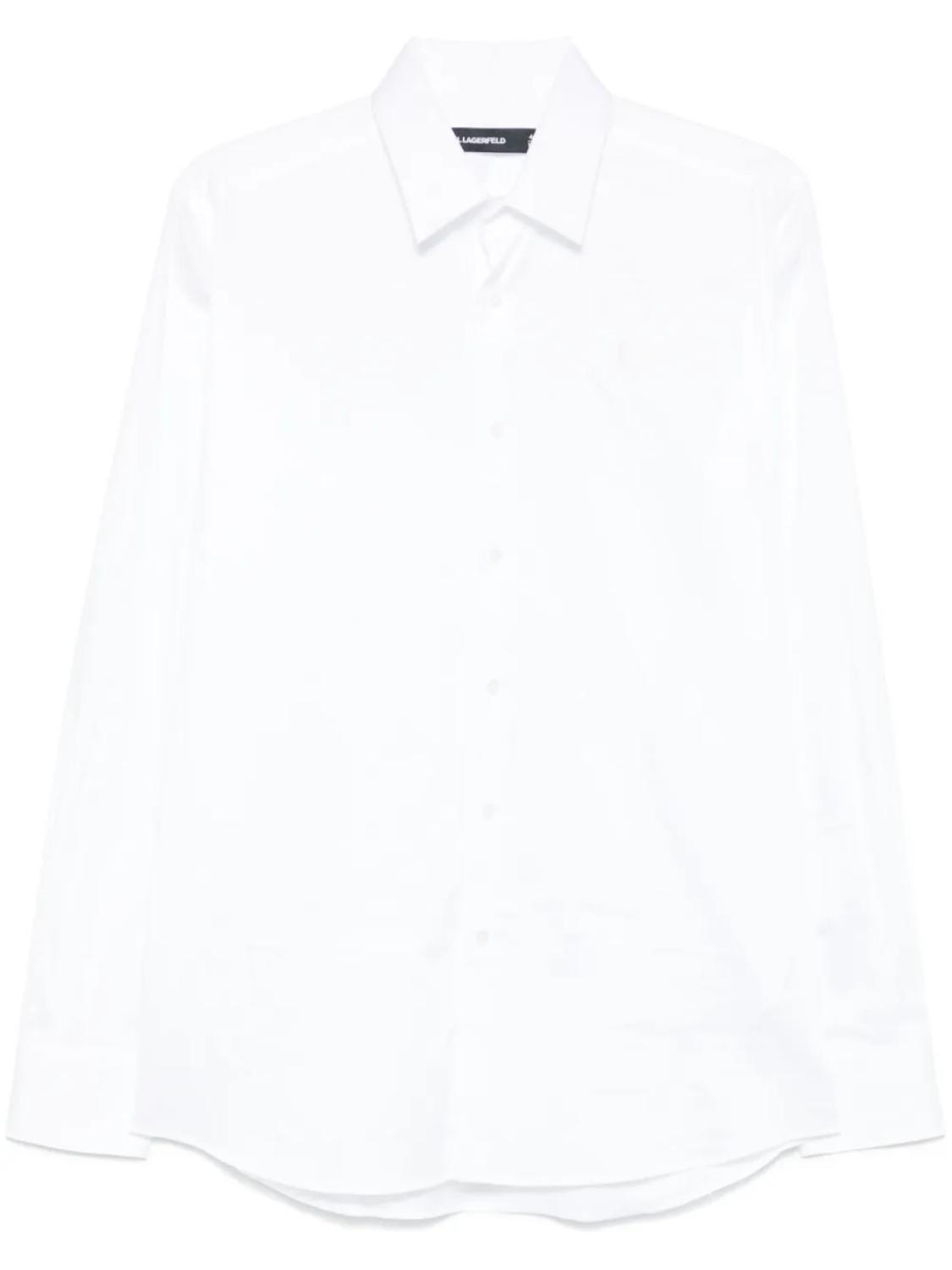 Рубашка с вышитым логотипом Карла Лагерфельда Karl Lagerfeld, белый
Рубашка с вышитым логотипом Карла Лагерфельда Karl Lagerfeld, белый