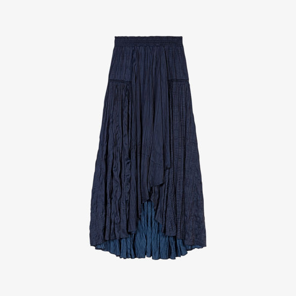 Платье макси Maje с асимметричным подолом плиссированное, синий
Платье макси Maje с асимметричным подолом плиссированное, синий