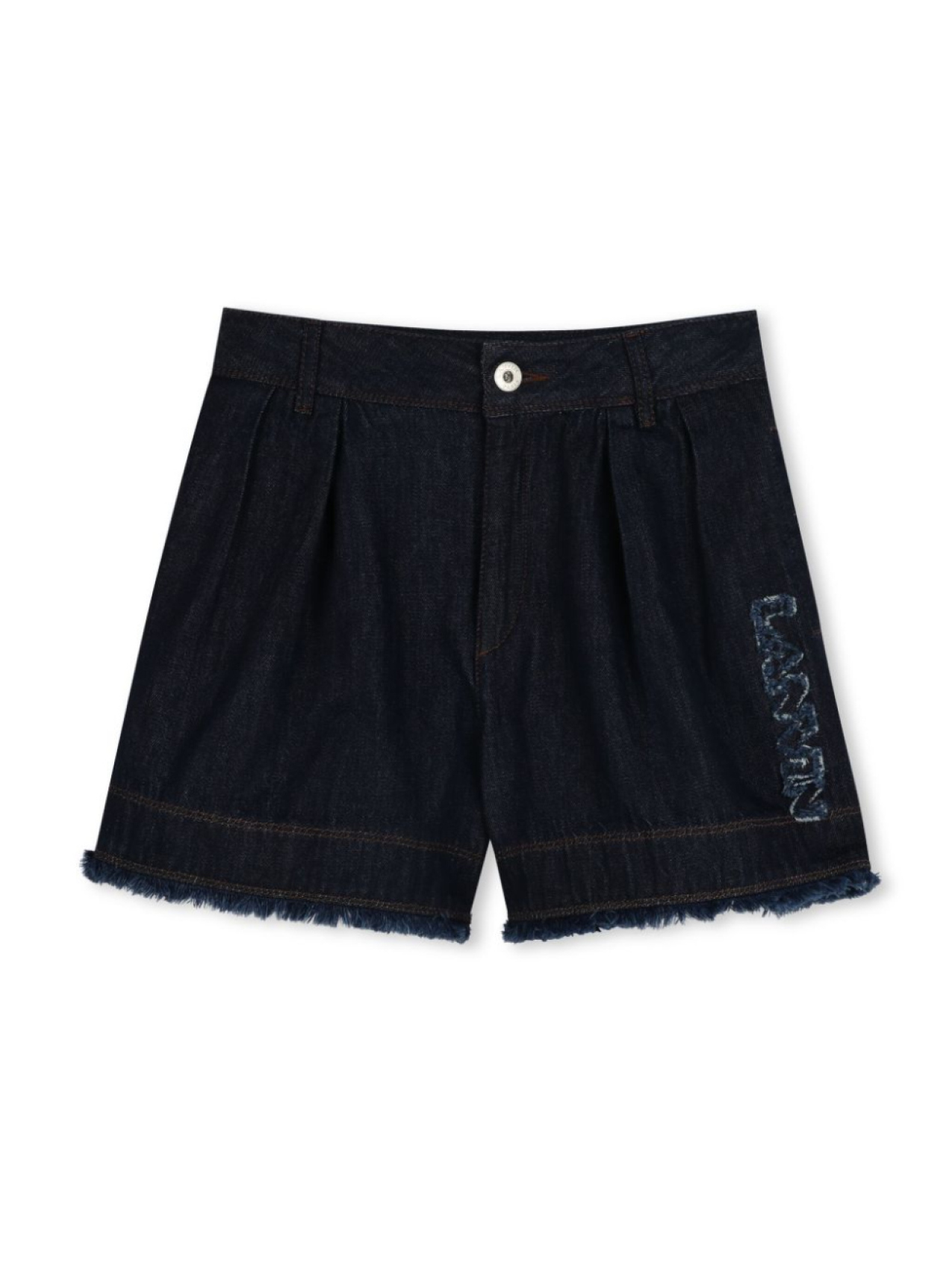 Lanvin Enfant шорты с вышитым логотипом, синий 
Lanvin Enfant шорты с вышитым логотипом, синий