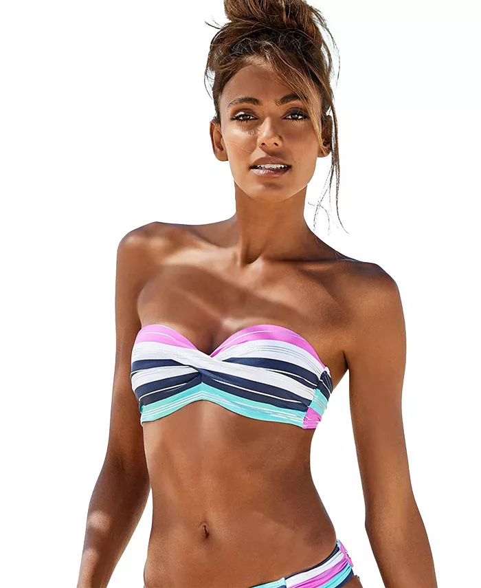 Размеры женского полосатого купальника-бандо с топом и бюстгальтером LASCANA, мультиколор
Размеры женского полосатого купальника-бандо с топом и бюстгальтером LASCANA, мультиколор