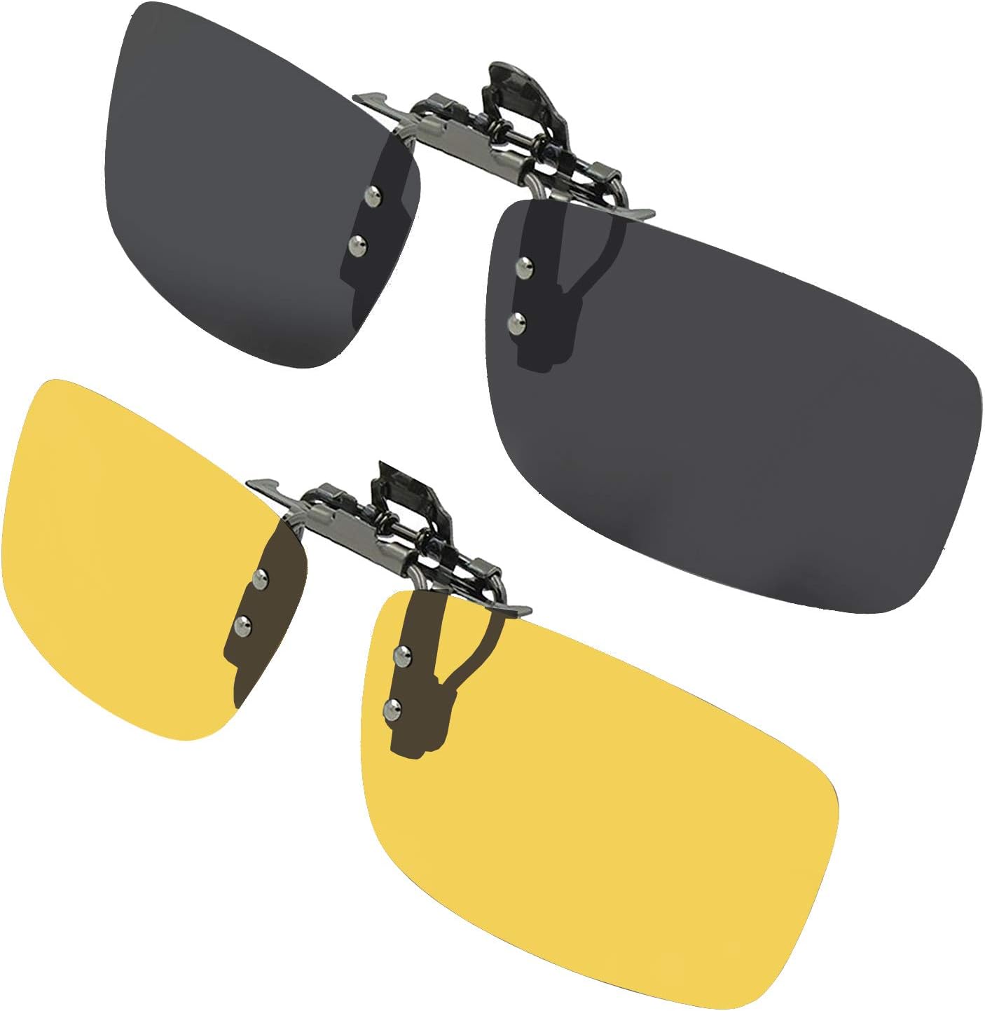 Солнцезащитные очки Success Eyewear Clip On с откидной линзой и поляризованными линзами, надеваются поверх очков с диоптриями и поставляются в футляре, Set of Smoke and Night
Солнцезащитные очки Success Eyewear Clip On с откидной линзой и поляризованными линзами, надеваются поверх очков с диоптриями и поставляются в футляре, Set of Smoke and Night