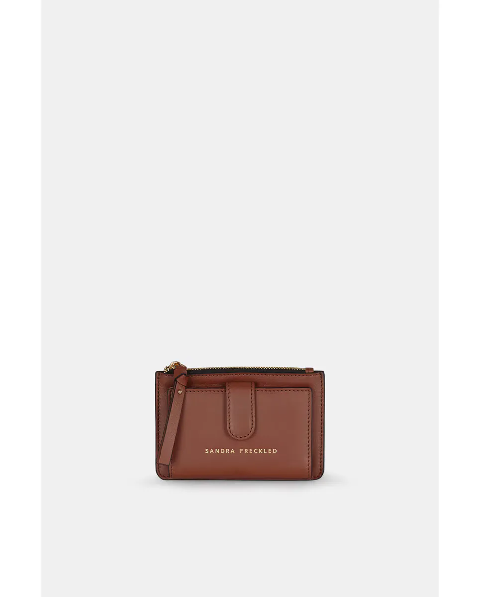 Маленький кожаный кошелек на молнии гладкий черный Sandra Freckled, коричневый
Маленький кожаный кошелек на молнии гладкий черный Sandra Freckled, коричневый