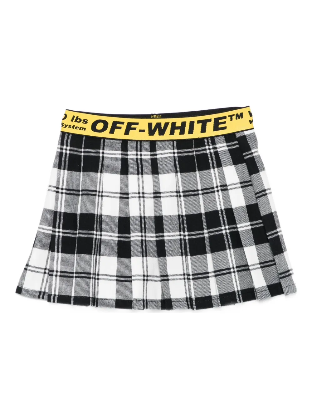 Плиссированная юбка в клетку OFF-WHITE, черный 
Плиссированная юбка в клетку OFF-WHITE, черный