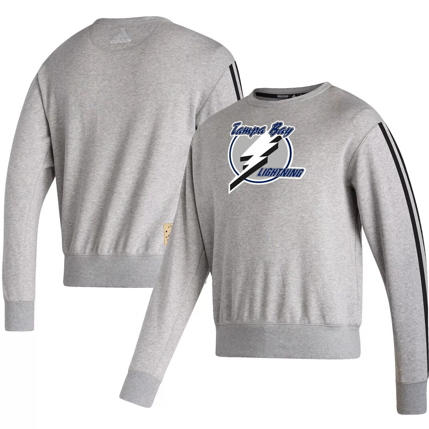 Мужской серый пуловер с принтом Tampa Bay Lightning Team Classics, винтажный свитшот adidas
Мужской серый пуловер с принтом Tampa Bay Lightning Team Classics, винтажный свитшот adidas