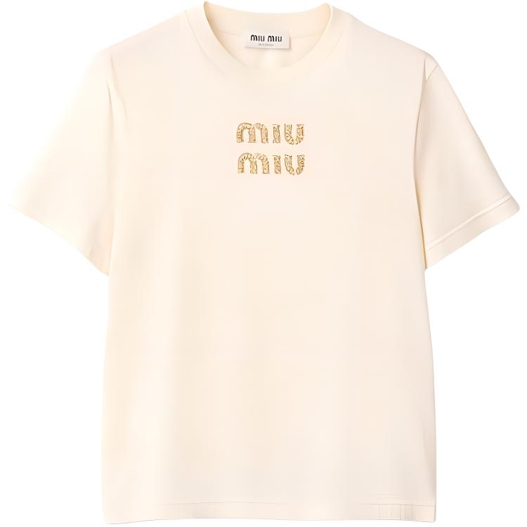 Футболка с логотипом MIU MIU, нейтральный
Футболка с логотипом MIU MIU, нейтральный