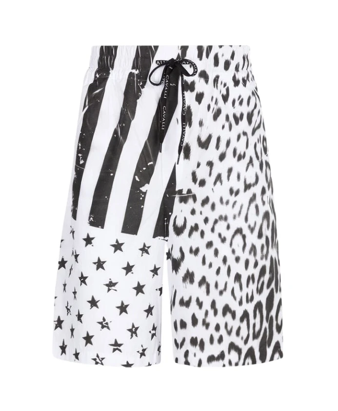 Спортивные шорты с леопардовым принтом Roberto Cavalli, черный
Спортивные шорты с леопардовым принтом Roberto Cavalli, черный