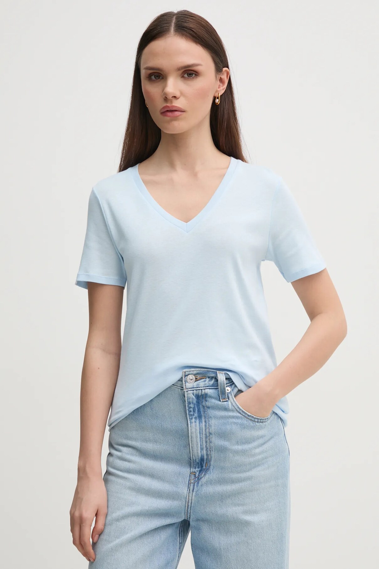 Футболка из хлопка United Colors Of Benetton, синий 
Футболка из хлопка United Colors Of Benetton, синий