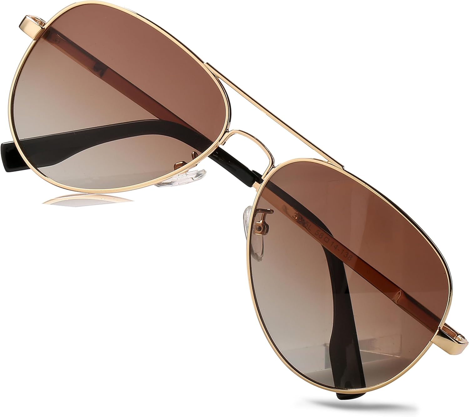 Поляризованные солнцезащитные очки-авиаторы HJSTES для женщин и мужчин, классические металлические линзы, зеркальная защита, 100% блокировка УФ-излучения, 58 мм, A08 Gold Frame/Gradient Brown Lens
Поляризованные солнцезащитные очки-авиаторы HJSTES для женщин и мужчин, классические металлические линзы, зеркальная защита, 100% блокировка УФ-излучения, 58 мм, A08 Gold Frame/Gradient Brown Lens