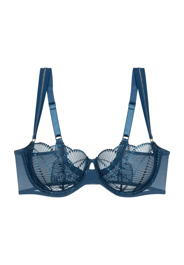 Бюстгальтер балконет кружевной Triumph, синий
Бюстгальтер балконет кружевной Triumph, синий