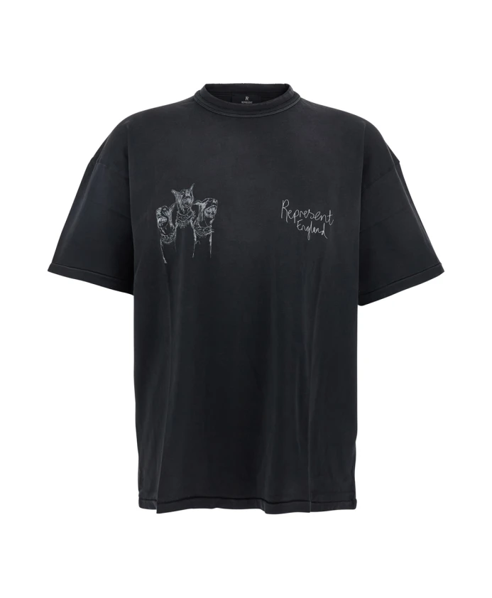 Черная футболка с круглым вырезом и логотипом Represent, черный
Черная футболка с круглым вырезом и логотипом Represent, черный