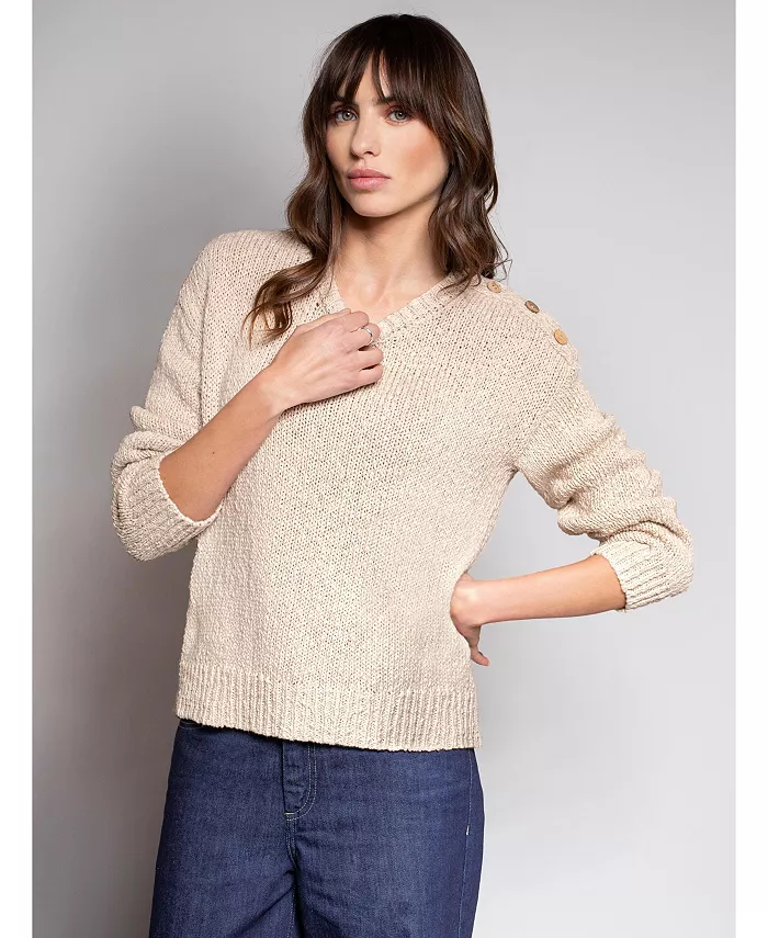 Женский свитер с пуговицами, выполненный в технике плоской вязки Celtic & Co., коричневый/бежевый
Женский свитер с пуговицами, выполненный в технике плоской вязки Celtic & Co., коричневый/бежевый