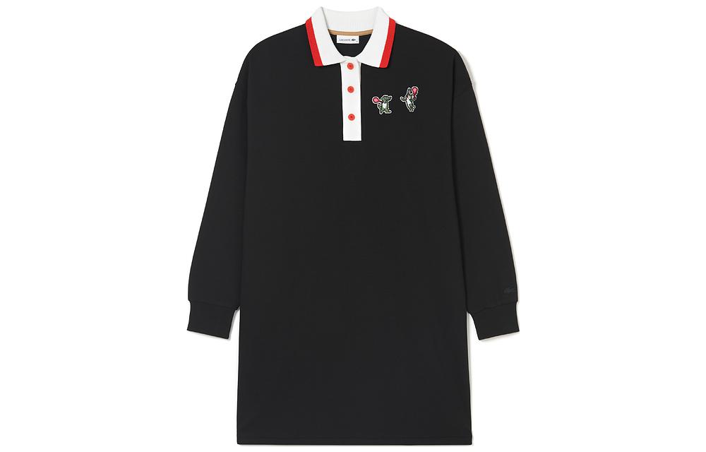 LACOSTE Женское черное платье с длинными рукавами
LACOSTE Женское черное платье с длинными рукавами