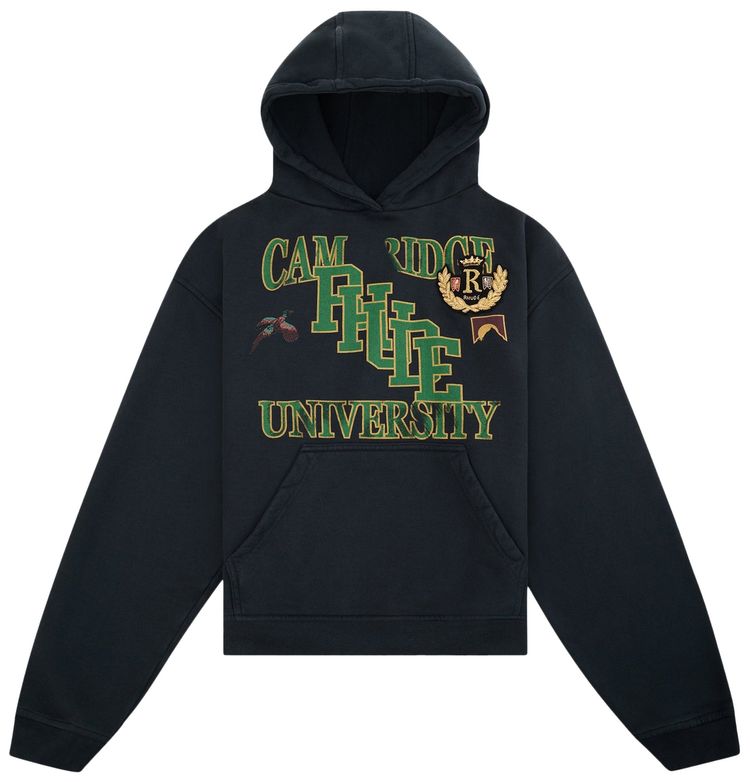 Худи Rhude University Hoodie 'Vintage Black', черный 
Худи Rhude University Hoodie 'Vintage Black', черный