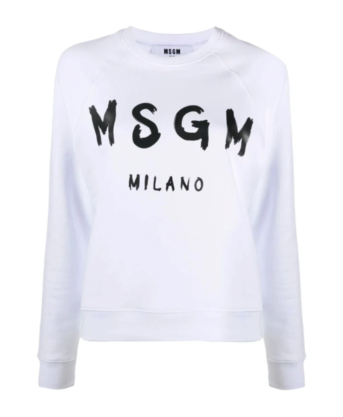 Свитшот с круглым вырезом и принтом логотипа Msgm, белый
Свитшот с круглым вырезом и принтом логотипа Msgm, белый