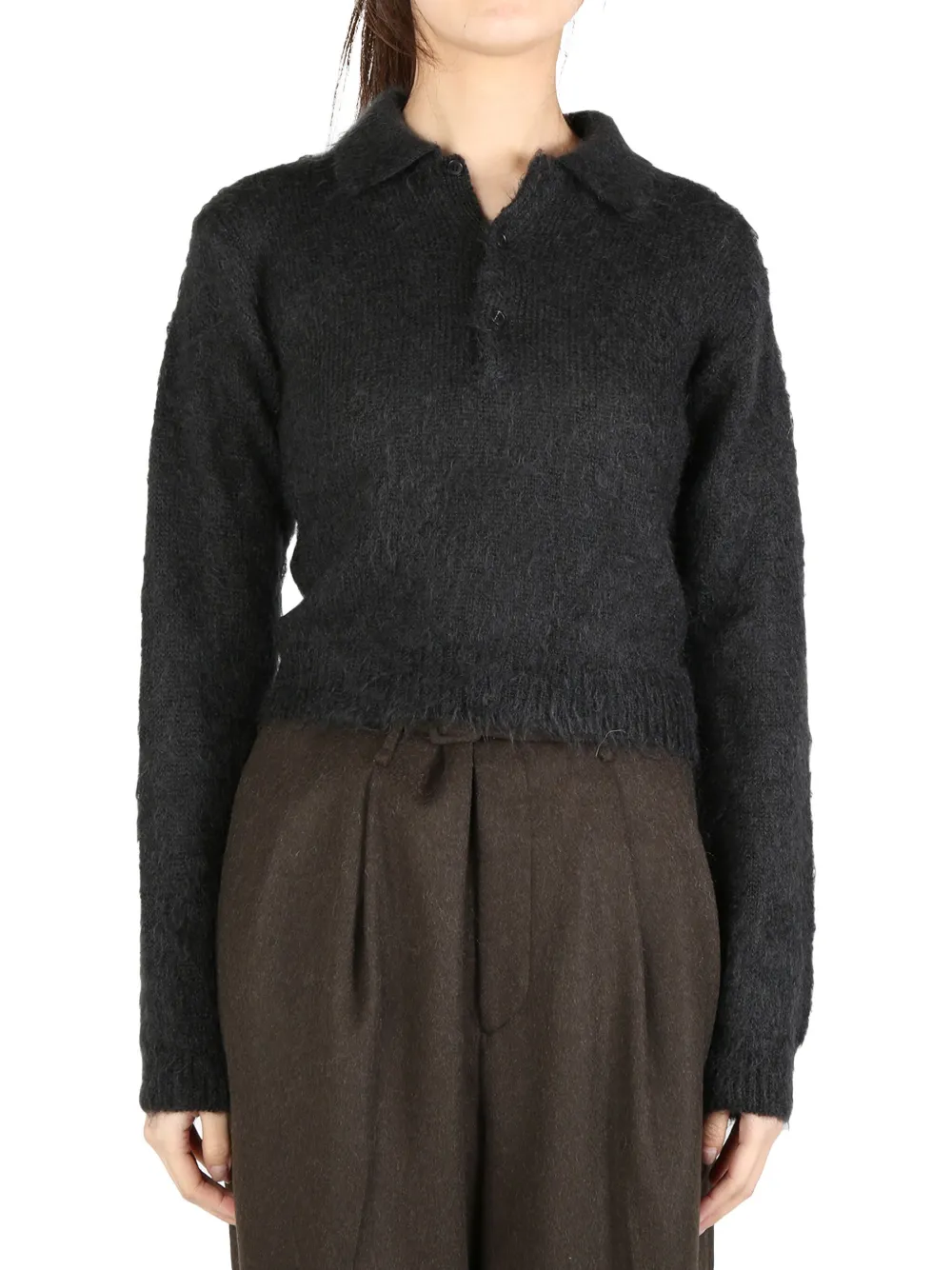 Рубашка-поло с эффектом начеса Auralee, черный
Рубашка-поло с эффектом начеса Auralee, черный