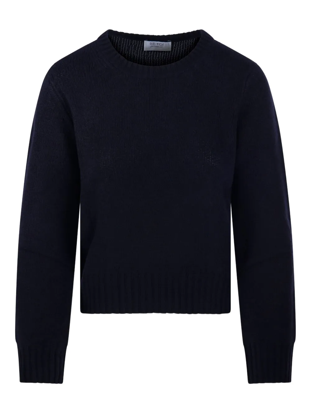 Кашемировый свитер с круглым вырезом BeYou, синий 
Кашемировый свитер с круглым вырезом BeYou, синий