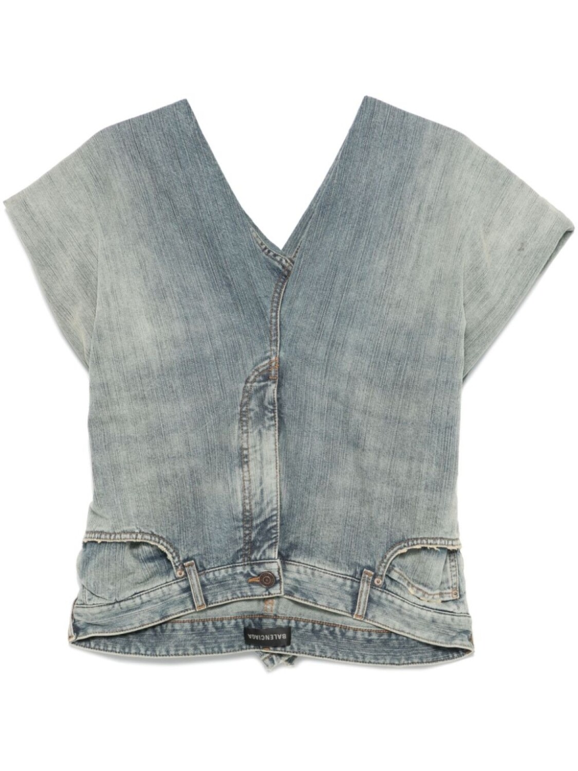 Верх из джинсовой ткани Balenciaga, синий
Верх из джинсовой ткани Balenciaga, синий