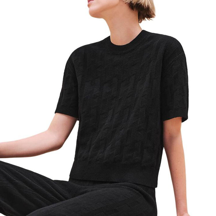 Кардиган женский Hermes с короткими рукавами, черный
Кардиган женский Hermes с короткими рукавами, черный