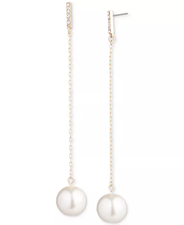 Серьги-Подвески с золотистым паве и искусственным жемчугом Emily In Paris, white
Серьги-Подвески с золотистым паве и искусственным жемчугом Emily In Paris, white