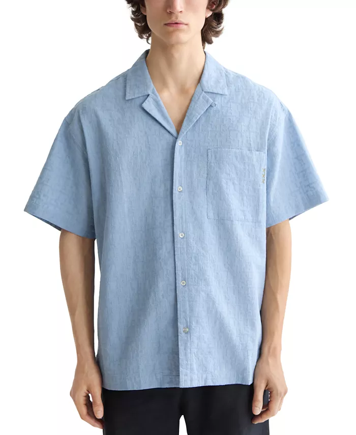 Мужская свободная рубашка с коротким рукавом и перекрестным узором на пуговицах Camp Shirt SCOTCH & SODA, синий
Мужская свободная рубашка с коротким рукавом и перекрестным узором на пуговицах Camp Shirt SCOTCH & SODA, синий