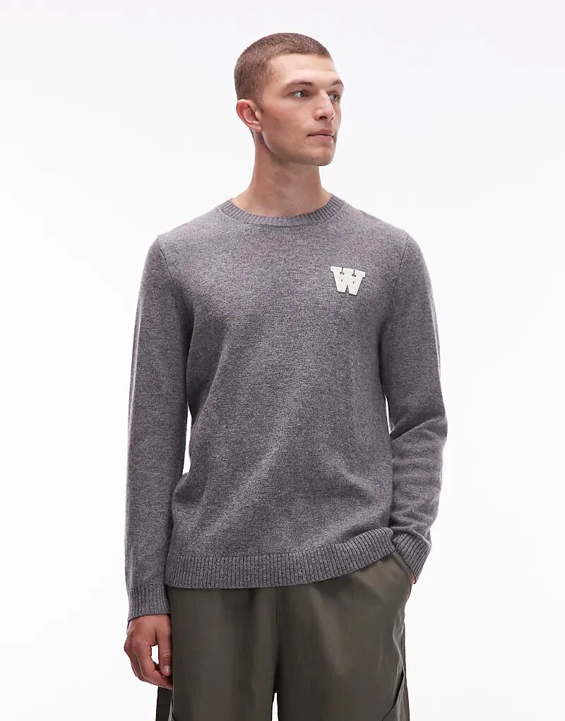 Вязаный свитер Double A By Wood с логотипом Woodtay из овечьей шерсти светло-серого цвета
Вязаный свитер Double A By Wood с логотипом Woodtay из овечьей шерсти светло-серого цвета