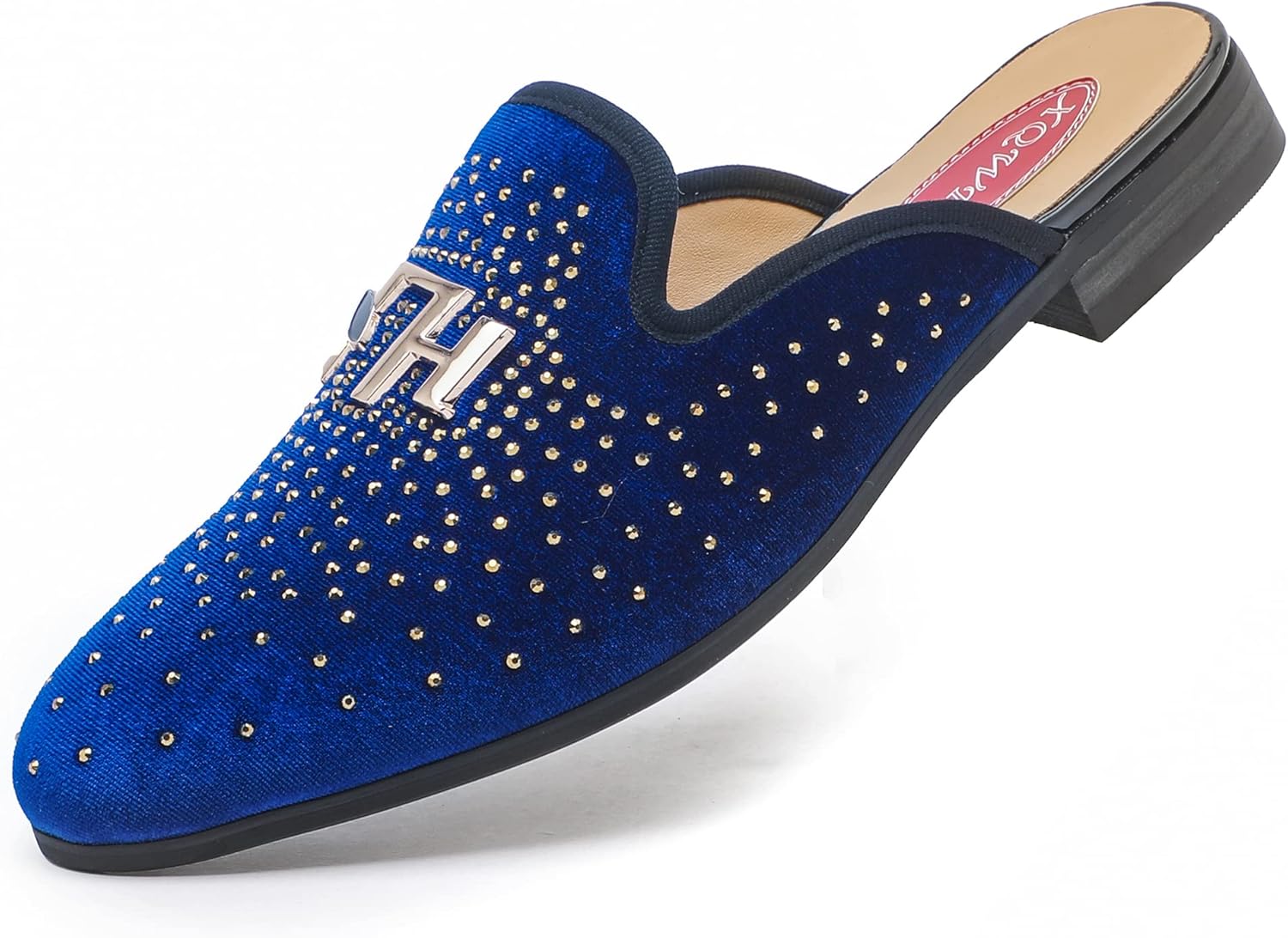 Мужские слипоны-мюли XQWFH с золоченой пряжкой, модные кожаные формальные и повседневные беззадние тапочки, синий
Мужские слипоны-мюли XQWFH с золоченой пряжкой, модные кожаные формальные и повседневные беззадние тапочки, синий