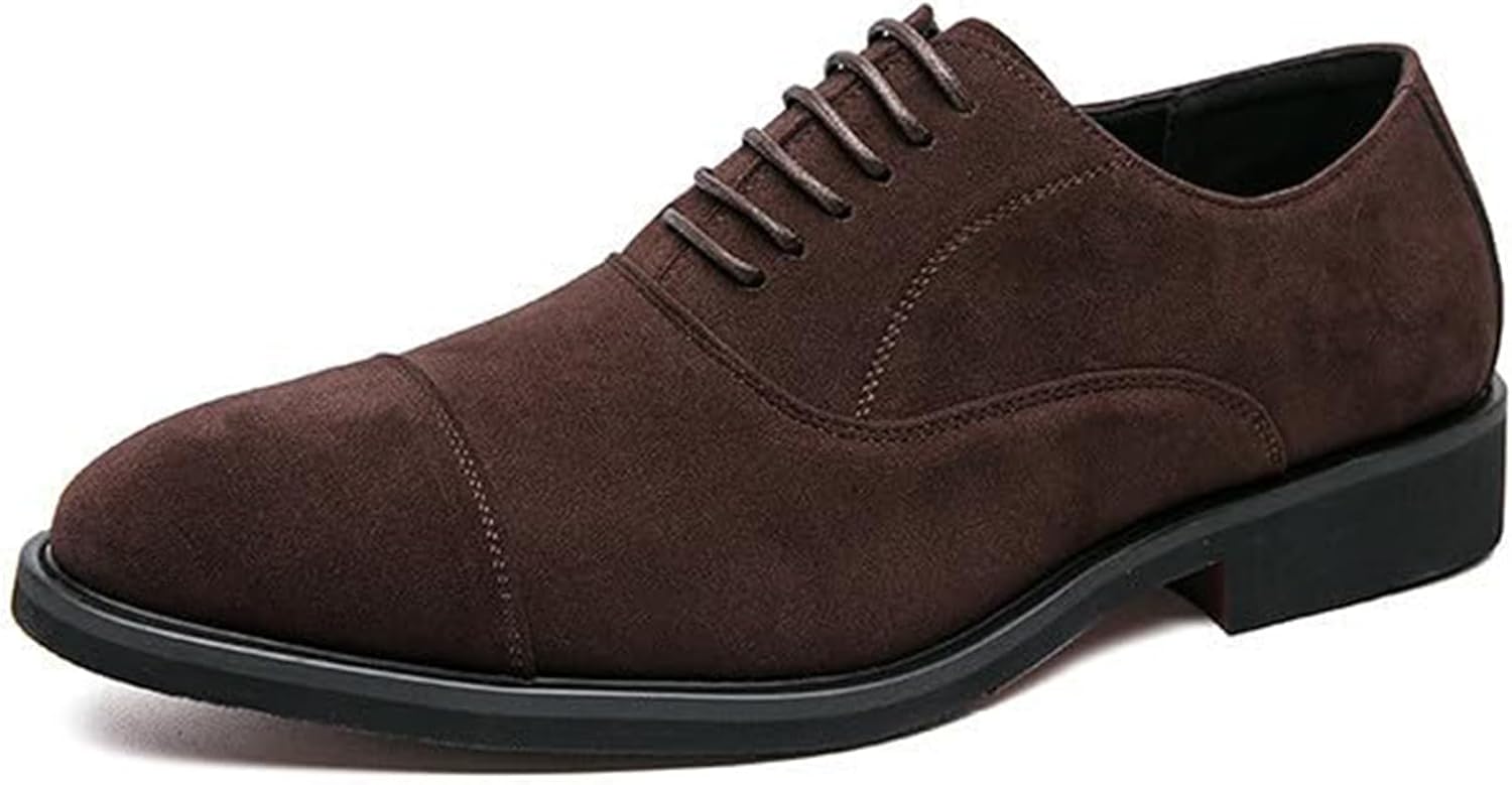 Мужские туфли-оксфорды из замши с кожаными носками, низкие, делового стиля, современный заостренный носок, шнуровка, низкий массивный каблук, удобные туфли-слипон дерби для бизнеса, официальных мероприятий, вечеринок и свадеб Bangteuo, коричневы...
Мужские туфли-оксфорды из замши с кожаными носками, низкие, делового стиля, современный заостренный носок, шнуровка, низкий массивный каблук, удобные туфли-слипон дерби для бизнеса, официальных мероприятий, вечеринок и свадеб Bangteuo, коричневы...