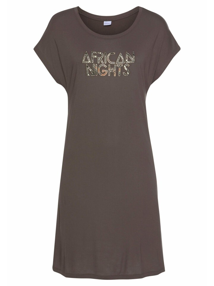 Ночная рубашка LASCANA, коричневый
Ночная рубашка LASCANA, коричневый