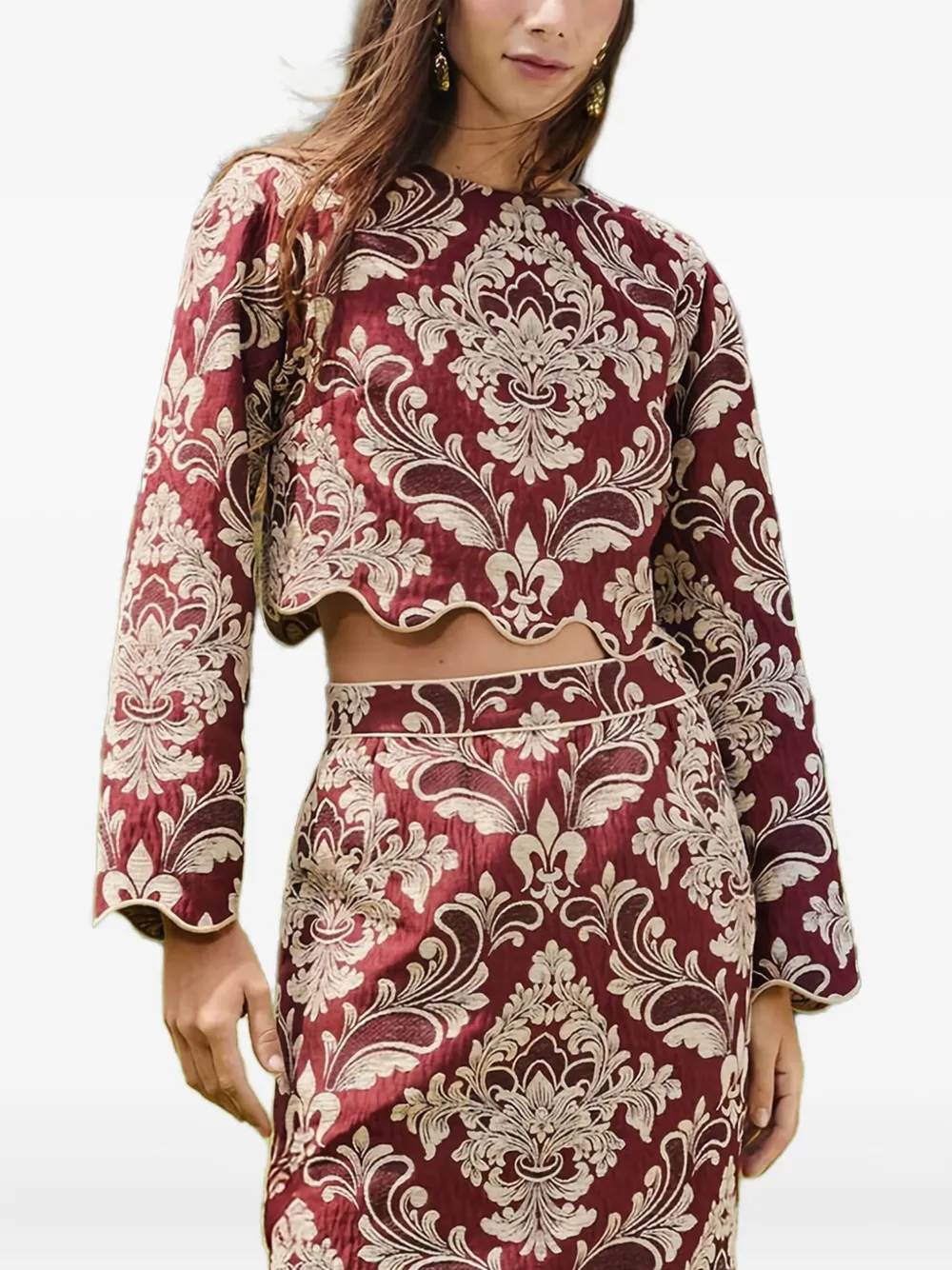 Жаккардовый топ с волнистым краем Farm Rio, красный
Жаккардовый топ с волнистым краем Farm Rio, красный