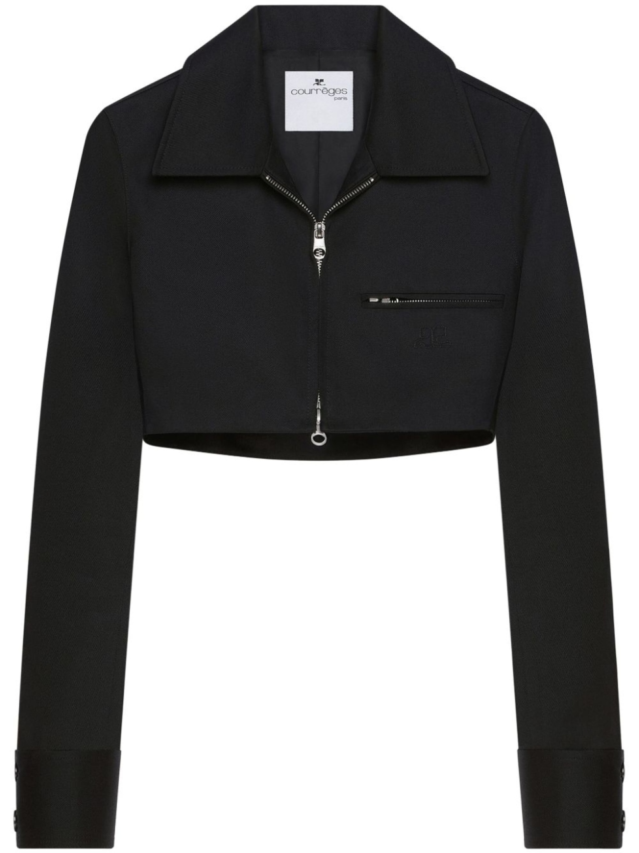 Courrèges укороченный жакет с декорированным логотипом, черный
Courrèges укороченный жакет с декорированным логотипом, черный