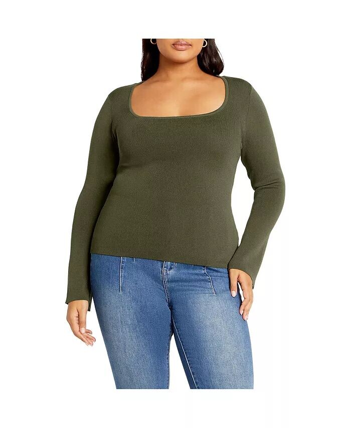 Бруклинский свитер больших размеров CITY CHIC, зеленый
Бруклинский свитер больших размеров CITY CHIC, зеленый