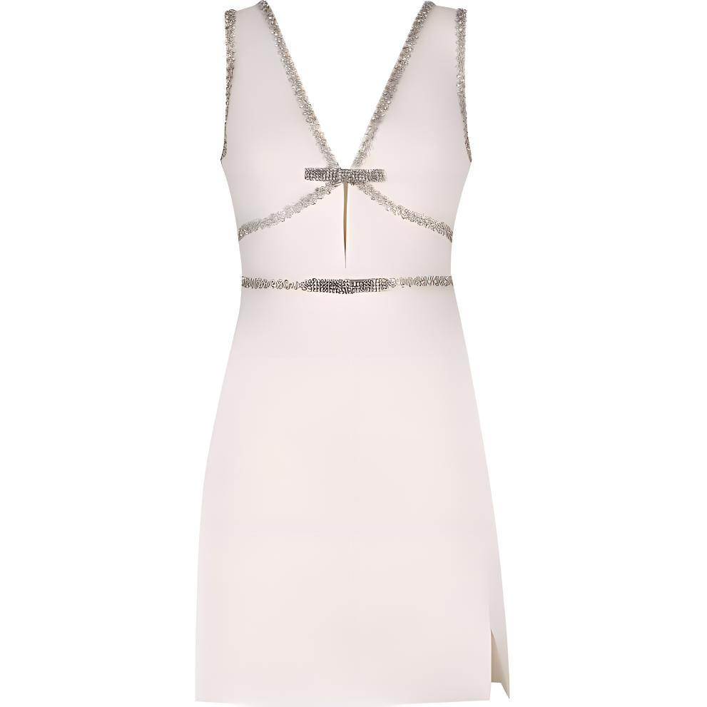 Футболка Self-portrait с бантом из крепа мини белая
Футболка Self-portrait с бантом из крепа мини белая