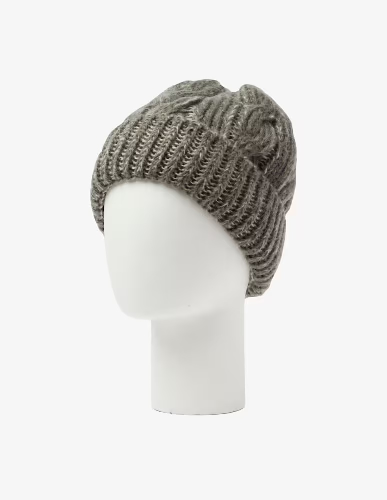 Плетеная вязаная шапка Rinascente Collection, хаки
Плетеная вязаная шапка Rinascente Collection, хаки