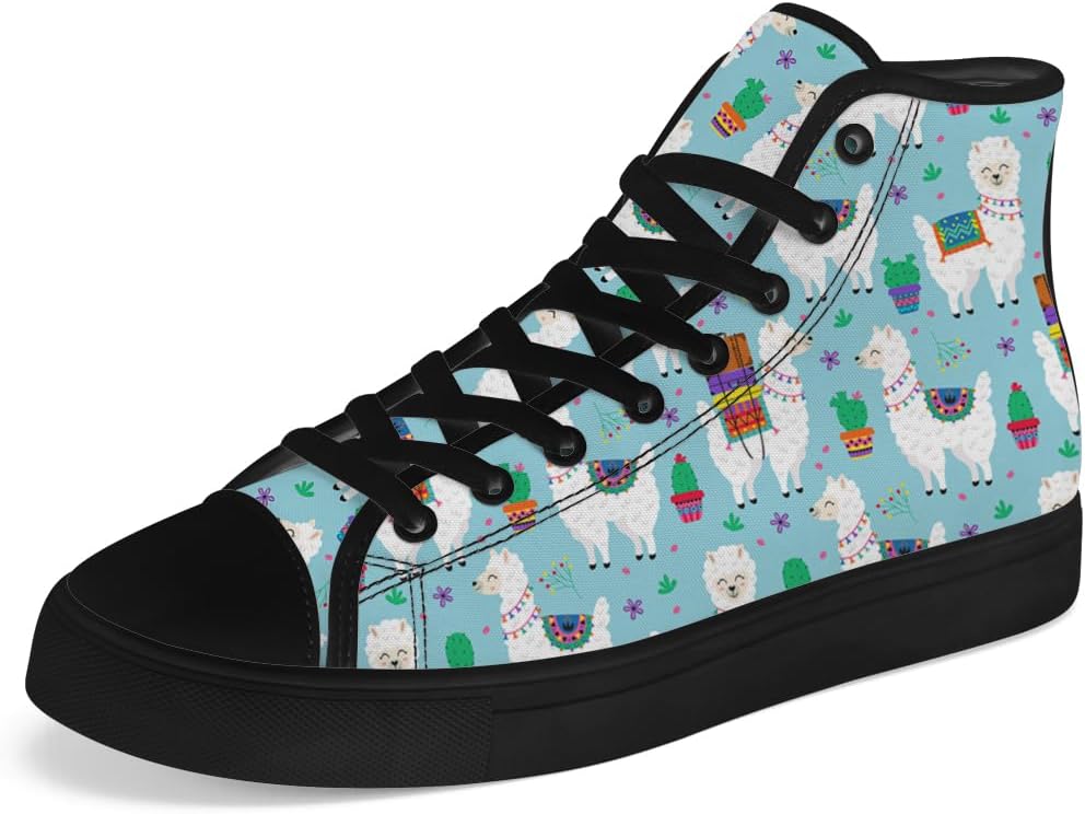 Высокие парусиновые кроссовки с изображением ламы для мужчин и женщин Chebing, синий
Высокие парусиновые кроссовки с изображением ламы для мужчин и женщин Chebing, синий